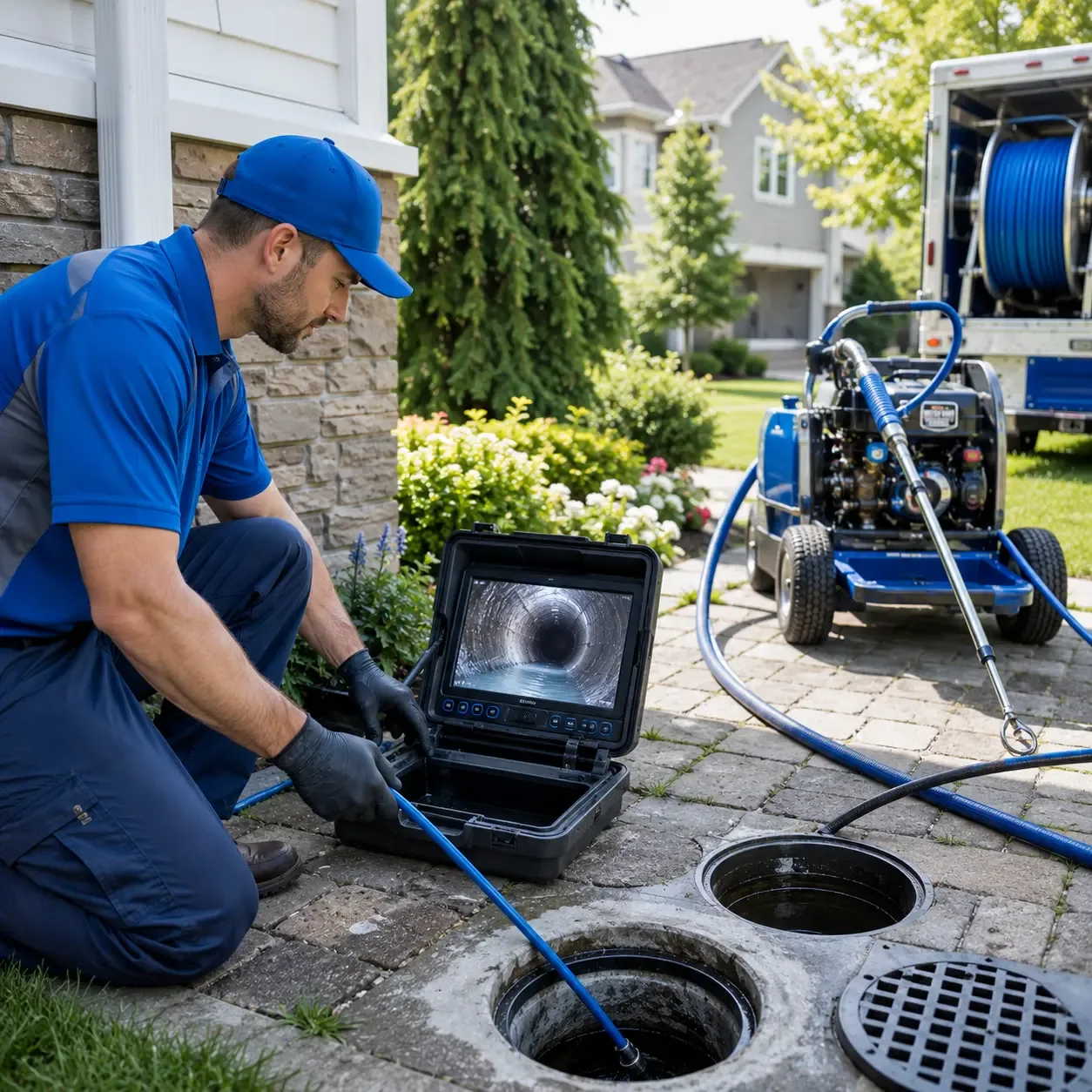 Outdoor drain cleaning professionals serving Lizella, GA