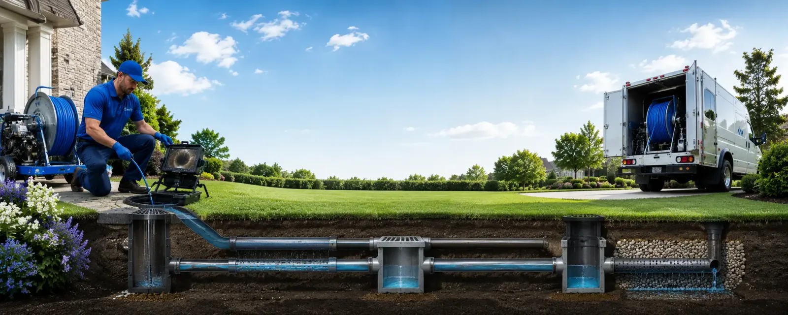 Outdoor drain cleaning information for Lizella, GA
